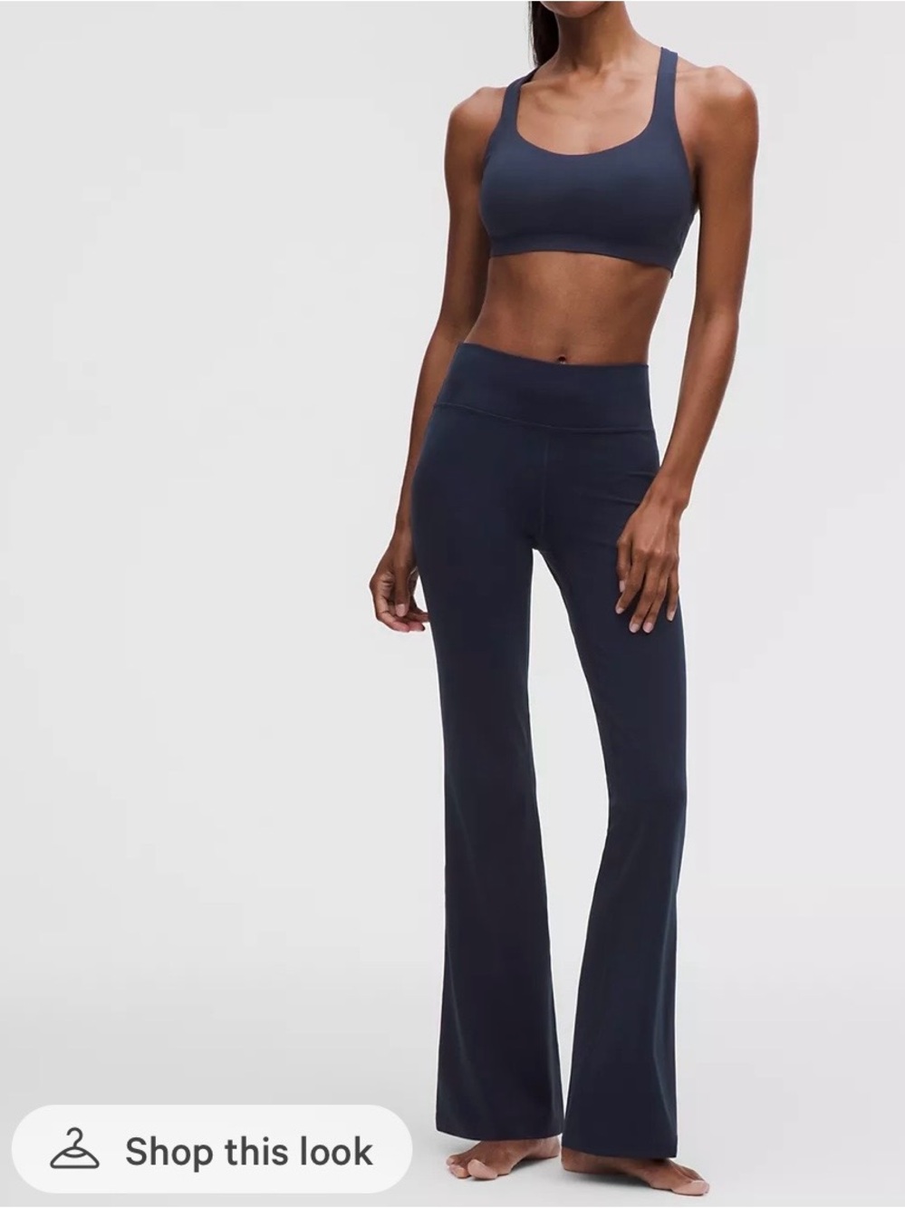 Groove Nulu High-Rise Flared Pant Size 8 Navy Blue